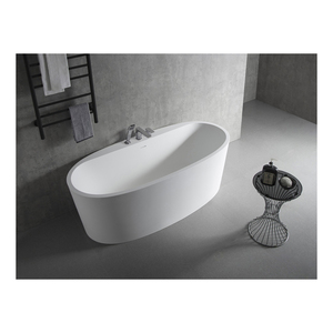 Baignoire d'intérieur autoportante de luxe en acrylique de conception standard de plain-pied avec finition traditionnelle en marbre Grandes baignoires pour le trempage - Product Image 5