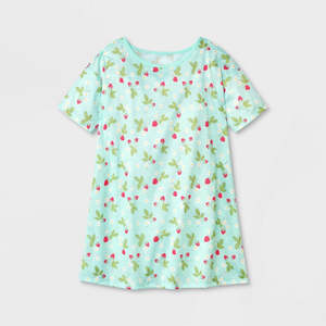 Camicia da Notte per Bambine Cat & Jack Verde Menta Taglia M Comodo Pigiama 100% Cotone Morbido e Caldo per Bambini e Neonati - Product Image 1