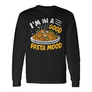 T-shirt à manches longues Pasta Party 'Je suis dans un bon état d'ame pour les pâtes' - T-shirt promotionnel - Product Image 1