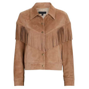 Chaqueta Corta de Mujer, Estilo Informal, con Solapa, Manga Larga, Imitación de Cuero, con Cinturón, Nueva Colección de Invierno 2025 - Product Image 4