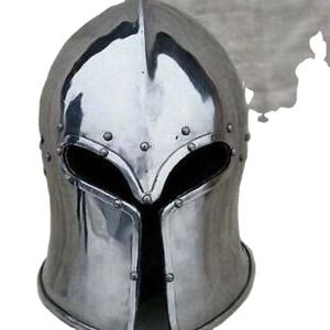 Casco vikingo Fantasía Casco Medieval Halloween Gótico Camping Plata Armadura decorativa barbuta Casco - Product Image 4