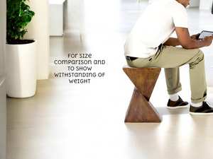 Table d'appoint moderne géométrique en bois avec design artistique torsadé Table d'appoint élégante pour salon chambre bureau contemporain - Product Image 3