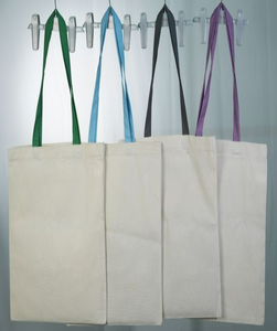 Bolsa de compras de algodón orgánico reciclado 100% ecológica y reutilizable, bolsa de compras para mujer con logotipo personalizado impreso con bajo MOQ - Product Image 1