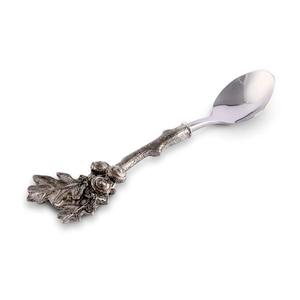 Ensemble de service à salade à poignée moderne en métal forgé feuille et fleur meilleure qualité en acier inoxydable plaqué argent ensemble de serveur à salade - Product Image 2