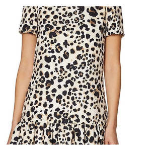 Abito da donna Betsey Johnson con orlo a balze, tinta unita marrone, taglia 8, senza spalline, vita impero, in spandex leggero, lungo fino al pavimento, per feste - Product Image 3