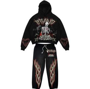 Étiquettes tissées personnalisables de haute qualité unisexe Impression bouffante 3D Pantalon ample Survêtement polaire avec logo pour la saison d'hiver - Product Image 3