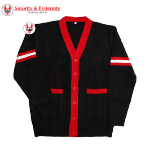 Custom Sorority Embroidered Ladies Delta Sigma <b>Cardigan</b> Sweater Winter Casual Style with Button Decoration Front Logo Position - Product Image 2