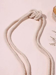 Macrame <b>Curtain</b> Tiebacks Cotton Weave <b>Curtains</b> Tieback Modern Window Treatment, 100% Cotton <b>Curtain</b> Decor OEM - Product Image 4