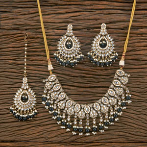 คุณภาพส่งออกที่ทําด้วยมือล่าสุดของชุดสร้อยคอลูกปัดอินโดเวสเทิร์นพร้อมการชุบเมฮันดีสําหรับงานแต่งงาน - Product Image 5