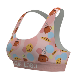 Vente en gros de soutien-gorge de sport serré sexy pour femmes avec logo personnalisé sous-vêtements d'entraînement réversibles respirants avec coussinet de poitrine pour Fitness Yoga - Product Image 4