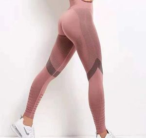 Mallas de Yoga de secado rápido de cintura alta para mujer, pantalones deportivos ligeros sin costuras de alta elasticidad, diseño deportivo - Product Image 6