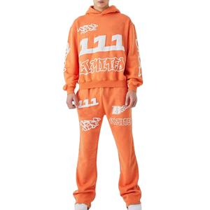 Confortable Hommes Puff Print Survêtement respirant vente chaude poids léger taux raisonnable Puff Print Survêtement avec la dernière conception - Product Image 1