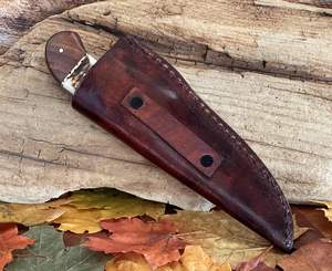 Cuchillo de Caza de Acero de Damasco de Hoja Fija de Calidad Premium con Funda de Cuero Sólido, Compatible con OEM, Garantía de 3 Años para Camping al Aire Libre - Product Image 3