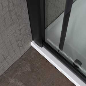 90X90 Matt <b>Black</b> Profile and Transparent Glass Shower Enclosure with H 190 Ceiling <b>Modern</b> <b>Bathroom</b> <b>Accessory</b> - Product Image 6