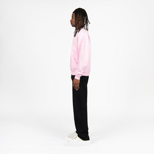 Bébé rose sweats à capuche épais à épaules tombantes surdimensionnés poids lourd 100% coton polaire Logo personnalisé Crop Boxy ras du cou sweats à capuche - Product Image 3