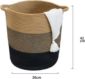 Precio al por mayor, directo de fábrica, cesto de lavandería de Yute natural para servicios de hotel y uso doméstico de Bangladesh - Product Image 4