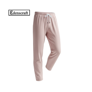 Pantalon léger et confortable pour homme Pantalon de maison en tricot doux 100% coton Pantalon de détente gris respirant tissu extensible décontracté - Product Image 4