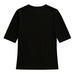 T-shirt à manches longues pour femme, noir, poids lourd, col rond, 100% coton biologique de luxe, pré-rétréci, certifié GOTS, coupe premium - Product Image 2