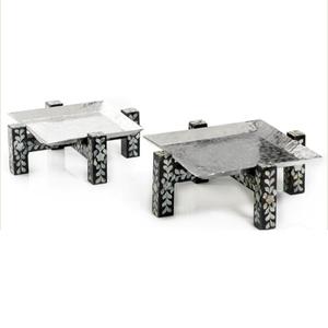 ถาดเสิร์ฟเค้กผลไม้ลายสลักสีดำโบราณทรงกลมขนาดเล็ก ราคาถูกที่สุด - Product Image 6