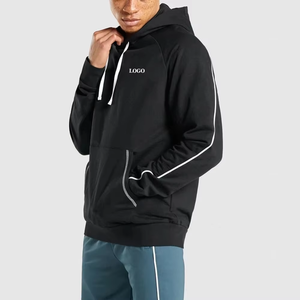 Sudadera con capucha de hombre Moq bajo de ajuste regular de manga larga con logotipo personalizado de alta calidad en Color sólido/venta directa de fábrica Sudadera con capucha cómoda para hombre - Product Image 5