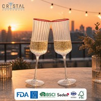 Verre à vin rouge transparent fait main CRYSTAL 280ml, gobelet de dégustation, ensemble cadeau pour fête, bar à domicile, gravure personnalisée, certifié ISO, livraison rapide