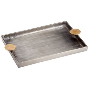 Plateau de service en acier inoxydable avec gravure florale, idéal pour les restaurants de luxe, cadeaux ménagers traditionnels - Product Image 4