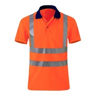 Ropa DE TRABAJO reflectante fluorescente al por mayor, Polo de manga corta, camisa de trabajo, uniforme de trabajador de alta visibilidad para minería de poliéster