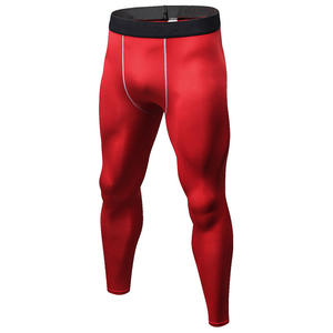 Wholesalers <b>Men's</b> Quick-drying Sweating Breathable <b>Compression</b> <b>Leggings</b> High Elastic Cotton/Bamboo Fiber Outdoor Running Waist - Product Image 4