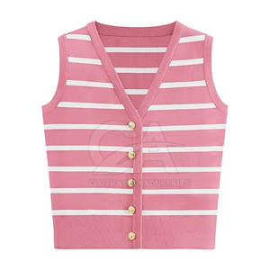 Wholesale Women <b>Sleeveless</b> Knit <b>Sweater</b> Fashion Pullover Vest Top Bulk <b>Sleeveless</b> <b>Sweaters</b> for Women - Product Image 1