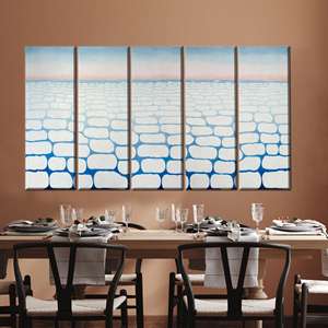 Tableau mural moderne sur toile à motif de glace, impression abstraite nordique pour une décoration apaisante, 5P:Gallery Wrapped - Product Image 1