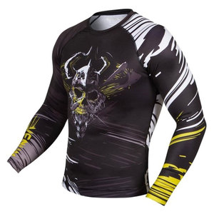 MMA BJJ Formation Rash Guard Personnalisé HD Imprimé Sublimé Compression Chemise Respirant Anti-UV Fit pour Jiu Jitsu Kimono Jiu Jitsu - Product Image 3