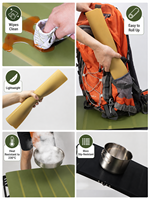 Tapis de table pliable d'extérieur CLS - Tapis de table en silicone imperméable et isolant thermiquement ; résistant à l'humidité, non destiné au pique-nique/camping