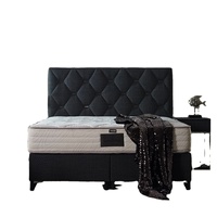 Ensemble de lit mural pour projets hôteliers et villas, disponible en tailles King, Queen, Twin, Simple, avec sommier en bois, tête de lit, système ottoman hydraulique et banc latéral