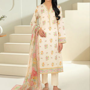 Impresiones vibrantes exquisita tela de algodón de césped impresa para mujeres indias usan para múltiples opciones Salwar Kameez MOQ - Product Image 1