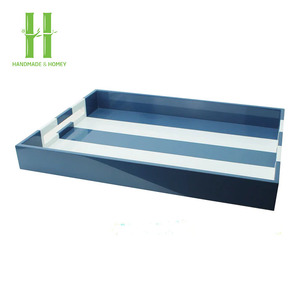 ถาดเคลือบเงาทรงสี่เหลี่ยมผืนผ้า ขายดี ถาดเสิร์ฟอาหาร ถาดตกแต่ง สีสันสดใส จากงานฝีมือเวียดนาม ขายส่ง - Product Image 4