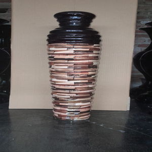 Florero decorativo de madera de Pascua y maceta marrón para artículos para el hogar para jarrones centros de mesa decorativos para el hogar - Product Image 2