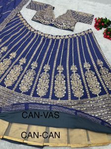 Style pakistanais pour femmes Lehenga Choli robe de soirée tenue de mariage avec velours cordon séquence travail indien-pakistan tenue ethnique - Product Image 4