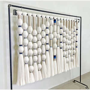 MORSE XAWERI Décoration murale en macramé bohème de luxe, design abstrait 3D pour la décoration de la maison ou l'utilisation dans les restaurants, facile à accrocher - Product Image 2