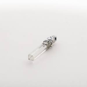 Colgante de Plata de Ley 925 Auténtica de Primera Calidad con Engaste de Bisel, Cristal Natural con Corte en Forma de Lápiz, Elegante y Moderno, Ideal para Regalo - Product Image 2