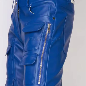 Pantalones de Cuero para Hombre, Corte Ajustado, Clásicos, Cómodos y Elegantes, Atuendo Casual y Moderno - Product Image 6