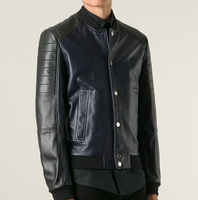 Nouvelle veste en cuir pour homme en peau de mouton, style motard, tendance coréenne, coupe slim, revers, imperméable, écologique, style urbain 2024