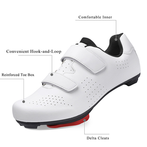 Chaussures de vélo compatibles avec les crampons <span class=keywords><strong>Peloton</strong></span> Delta, légères, respirantes, durables, confortables, chaussures de vélo de spinning, sangles en velcro pour la route - Product Image 3