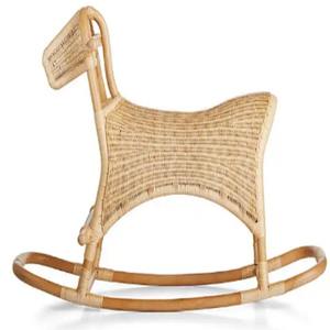 Cheval à bascule en rotin de style élégant pour enfants jouets conception unique cheval à bascule en rotin pour enfants décoration de salle de jeux - Product Image 5