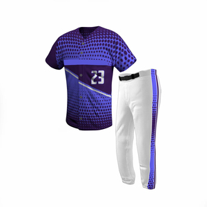 Breathable High Quality <b>Baseball</b> Uniform Short Sleeves <b>Baseball</b> Uniform Bulk <b>Baseball</b> Uniform Wholesale Custom Fashion OEM - Product Image 2