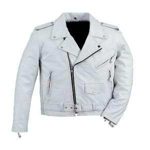 Vestes en cuir de mode OEM avec col rabattu et matière en tissu, nouvelle arrivée, taille personnalisée, cuir de mouton véritable - Product Image 1