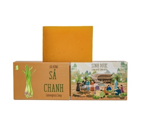 Jabón de hierba de limón y cúrcuma Jabón de baño orgánico hecho a mano a base de hierbas naturales Blanqueamiento Cuidado DE LA PIEL OEM ODM Fabricante de Vietnam - Product Image 1