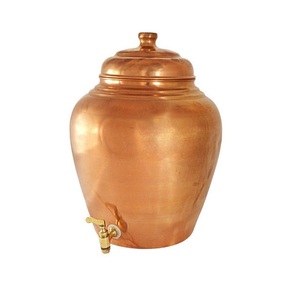 Ayurveda avantages pour la santé distributeur d'eau potable distributeur d'eau en cuivre conception martelée pour accessoires de cuisine article d'utilisation - Product Image 6