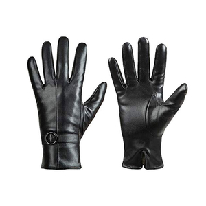 Nuevo último diseño cómodo invierno guantes de cuero liso peso ligero a prueba de viento cálido hombres invierno guantes de cuero liso - Product Image 1