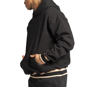 Sweat-shirts à capuche pour hommes de haute qualité, streetwear unisexe, pull-over, vente en gros, sweats-shirts personnalisés, broderie de logo, sweats-shirts vierges pour hommes - Product Image 3