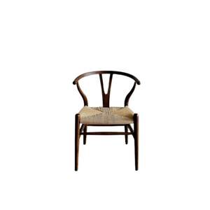 Sillas de Salón Hechas de Madera de Caoba con Asiento de Ratán, Diseño Minimalista y Elegante - Product Image 5